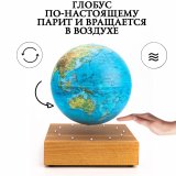 Левитирующий глобус "Физика" D=15 см на деревянной подставке 225612